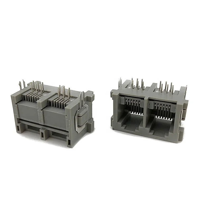 Модульный разъем RJ25 6P6C, 1x2, несколько портов, 5225, RJ14, RJ12, RJ11, телефонный порт под прямым углом 90 градусов