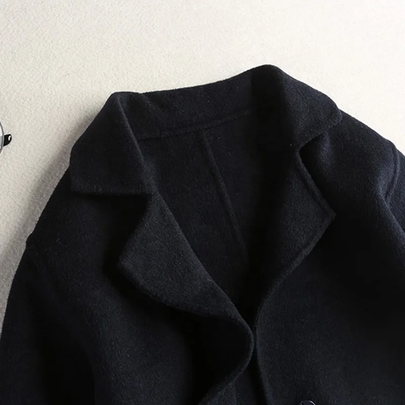 Wholesale Child Coats Turn Down Collar Boys Girls Kids Wool Trench Coats