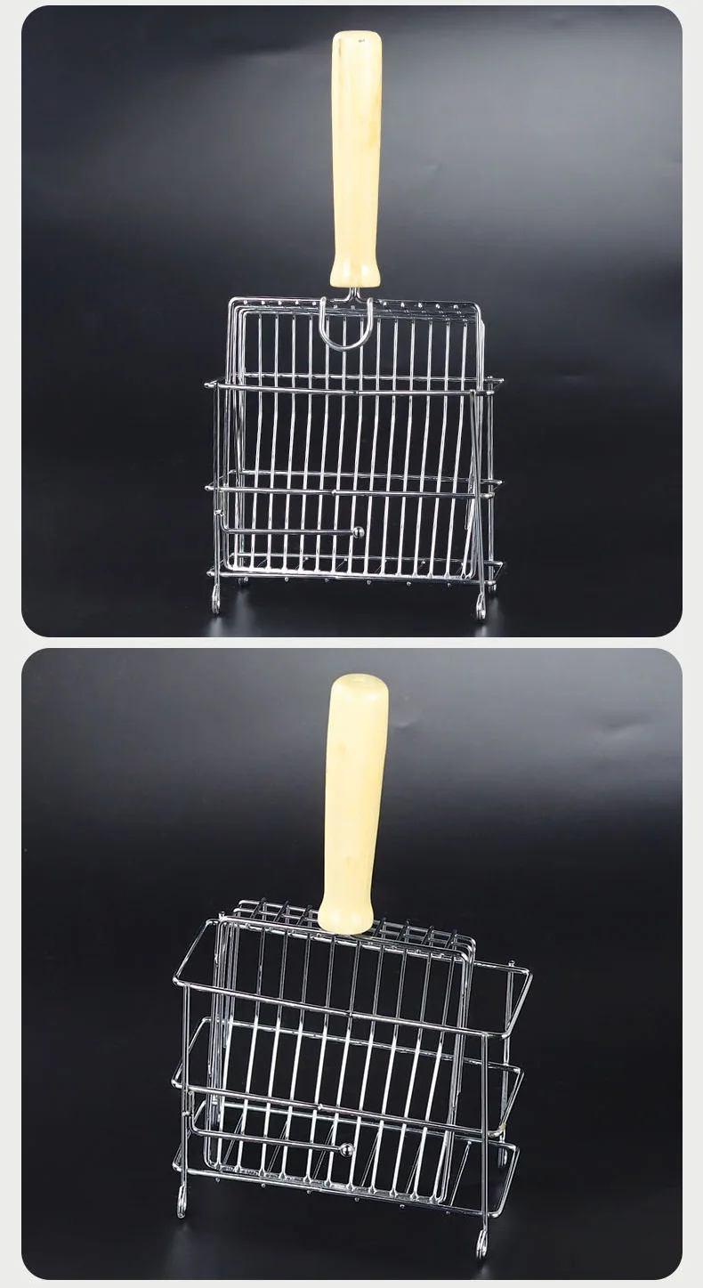 Красочный Металлический Набор для кошачьего туалета лопатка с большой деревянной ручкой совок