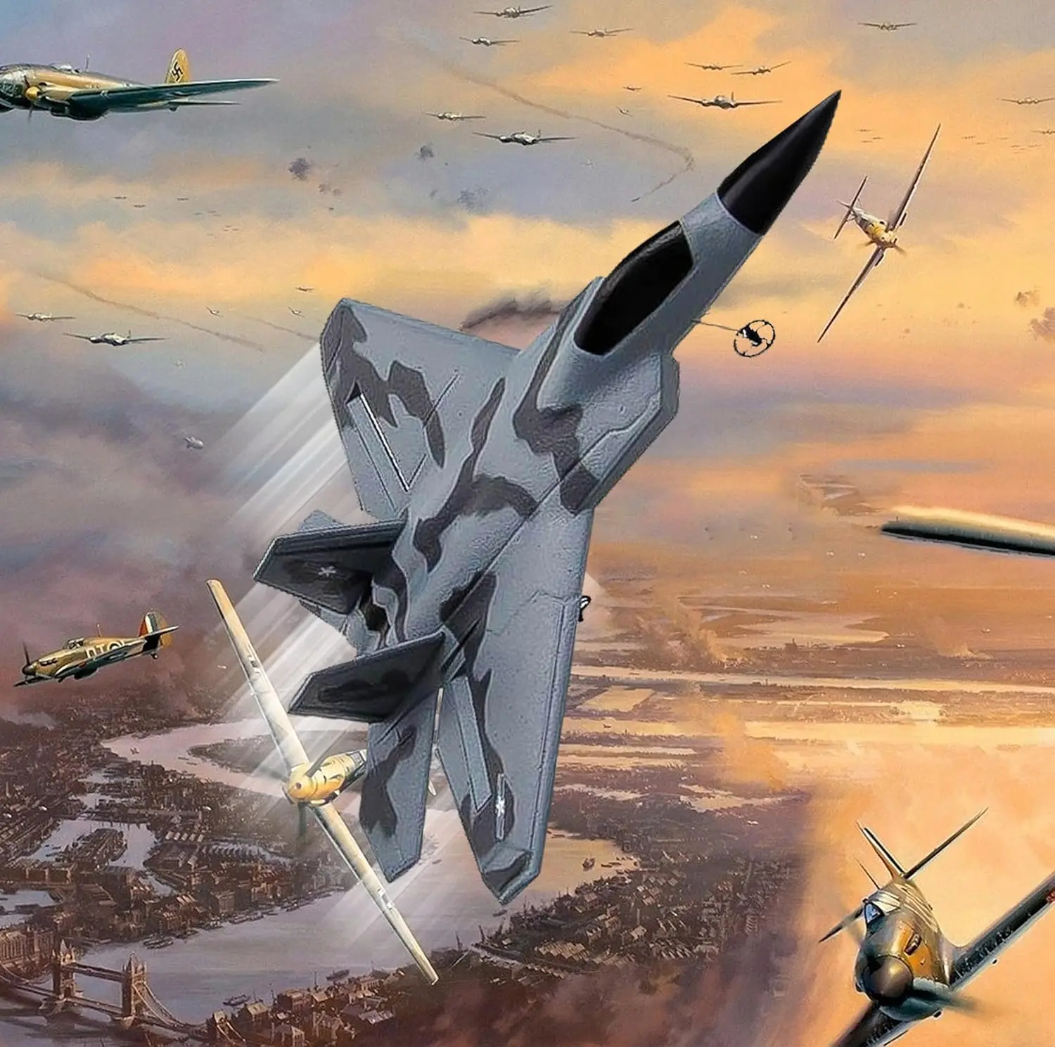 EPT 2.4G 2-Channel Remote Control Small F22 Fighter Rc Jet Plane