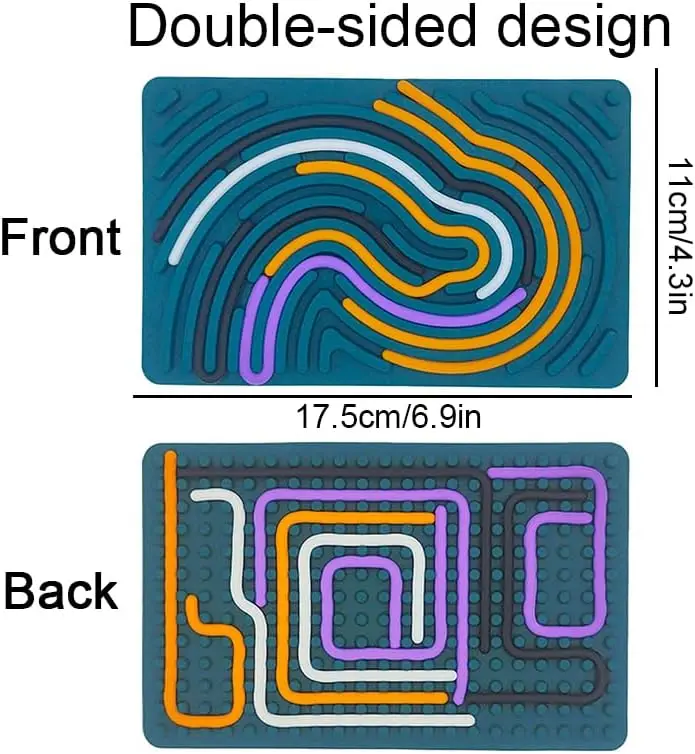 Double-Sided Silicone Sensory Activity Board DIY Toy for Kids Autistic Children Anxiety & Stress Relief Calming Fidget Toy Gift