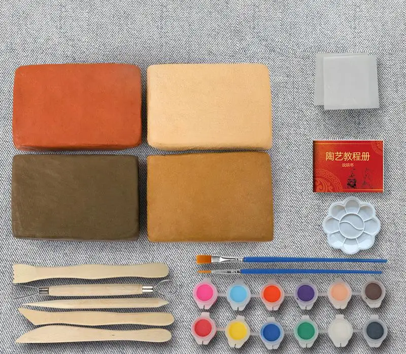 DIY Набор из глины ручной работы для взрослых. Бытовой керамический набор начинающих. Ручной рукоделия взрослых