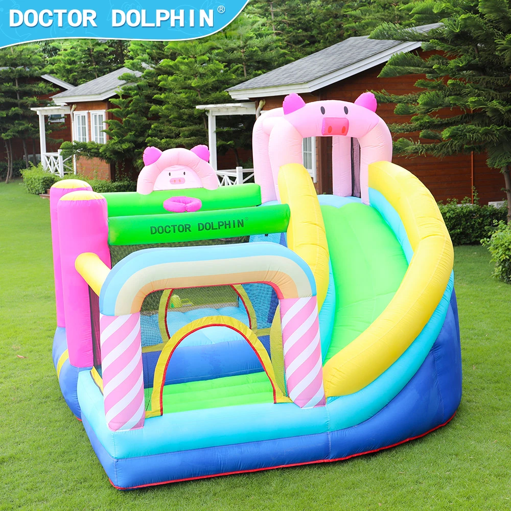 Doctor Dolphin Customization Pink Pig Inflatable Bouncer Bouncing Castle Kids Bounce House Bounce House games