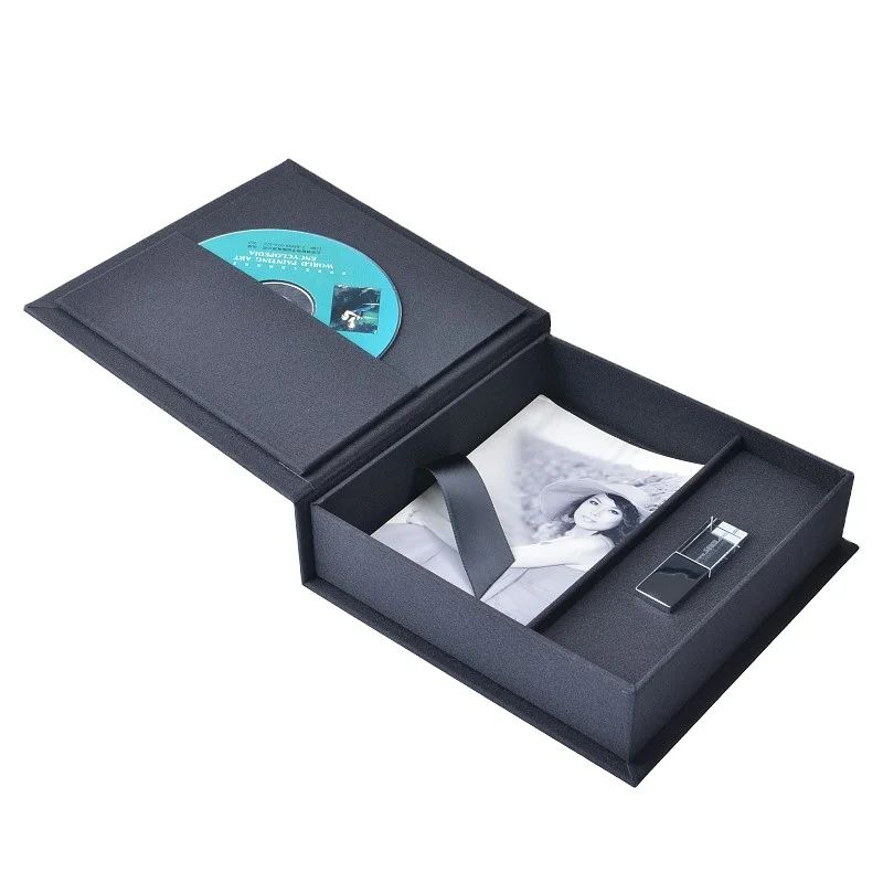 Fabric Linen CD DVD USB Photo Packaging Case