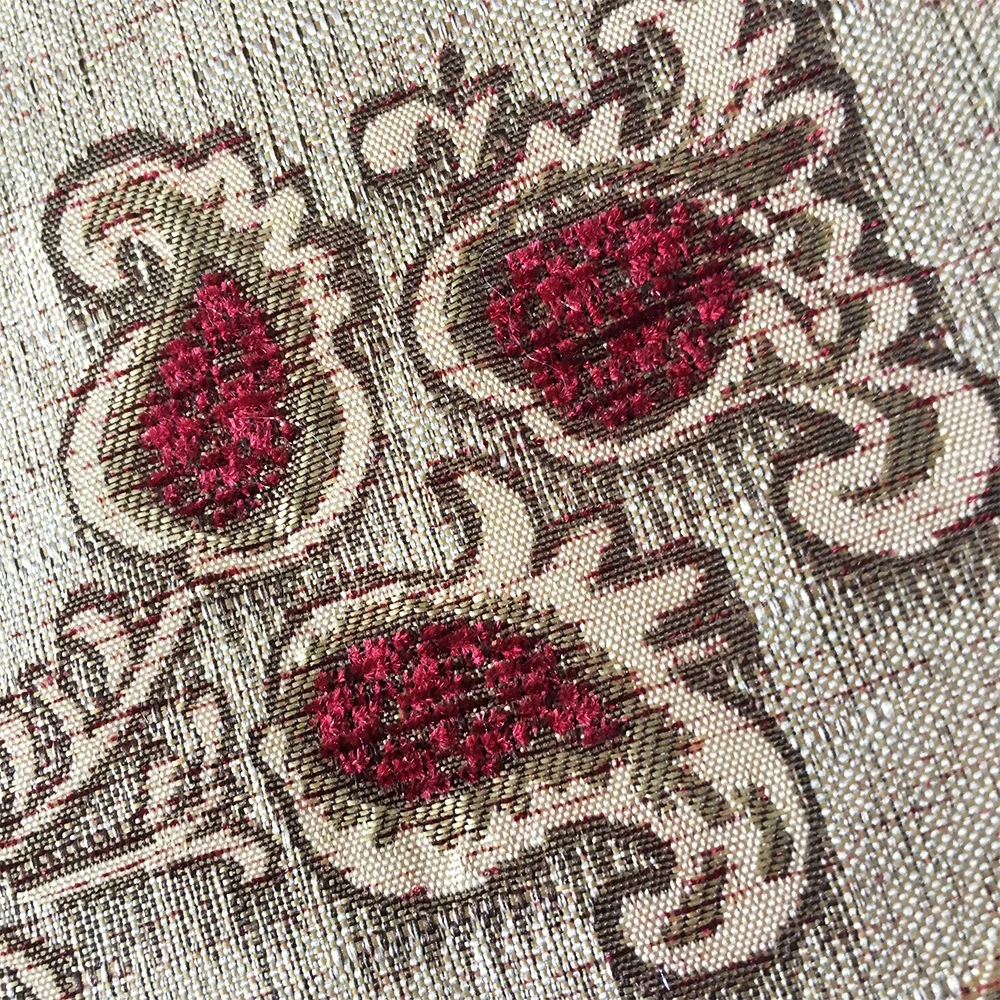 Home Textile Customized Style Chenille Fabric Manufacturers Upholstery 100% Designer Fabric Floral Polyester Jacquard Fabric