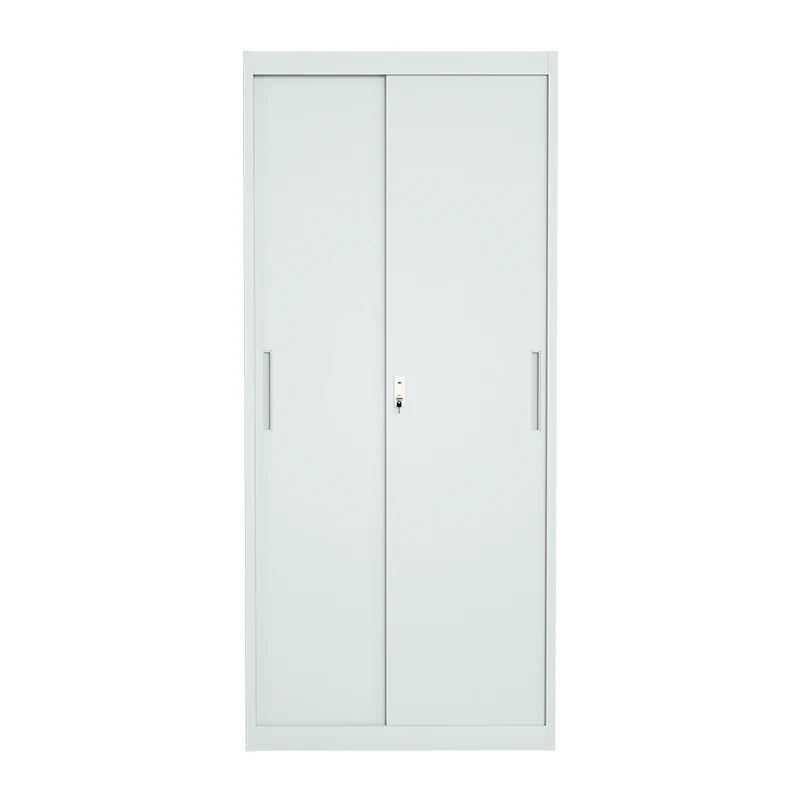 Office Furniture Metal Filling Cabinet Iron Cupboard Steel Cabinet Storage Staff  File Cabinet with 2 Sliding door and 4 shelves