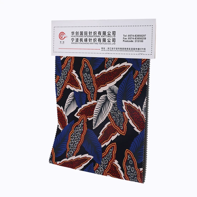 
Hot Sale 68% Rayon 28% Nylon 4% Spandex Colorful Elastic Printed Nylon Knit Fabric For Garment 