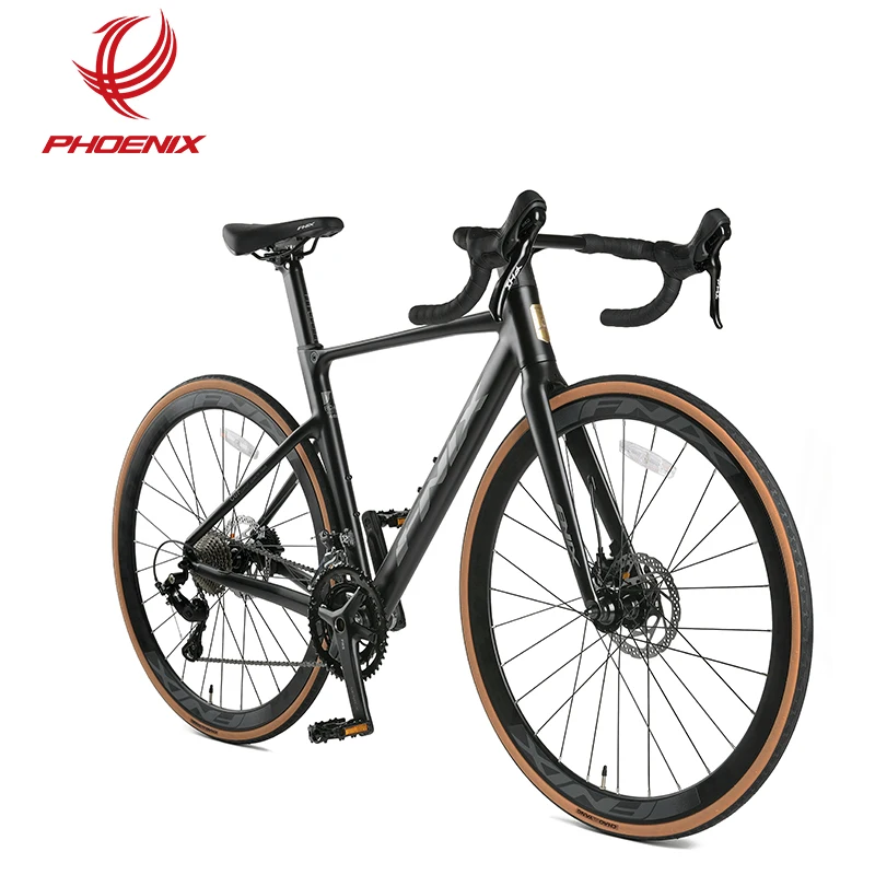 Phoenix 700c Highway Bicycle Aluminum Alloy Frame 20 Speed Bicycle Curved Handlebar Cycling Road Bike