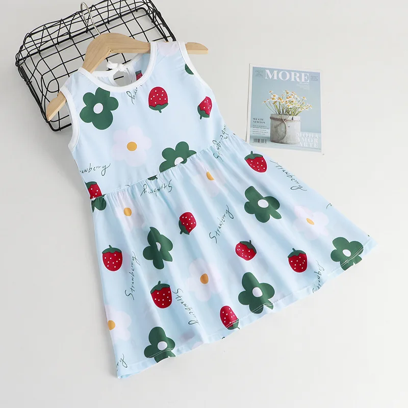 Summer girls dress new cotton silk princess dress 0-12 years old girl baby casual pajamas dress