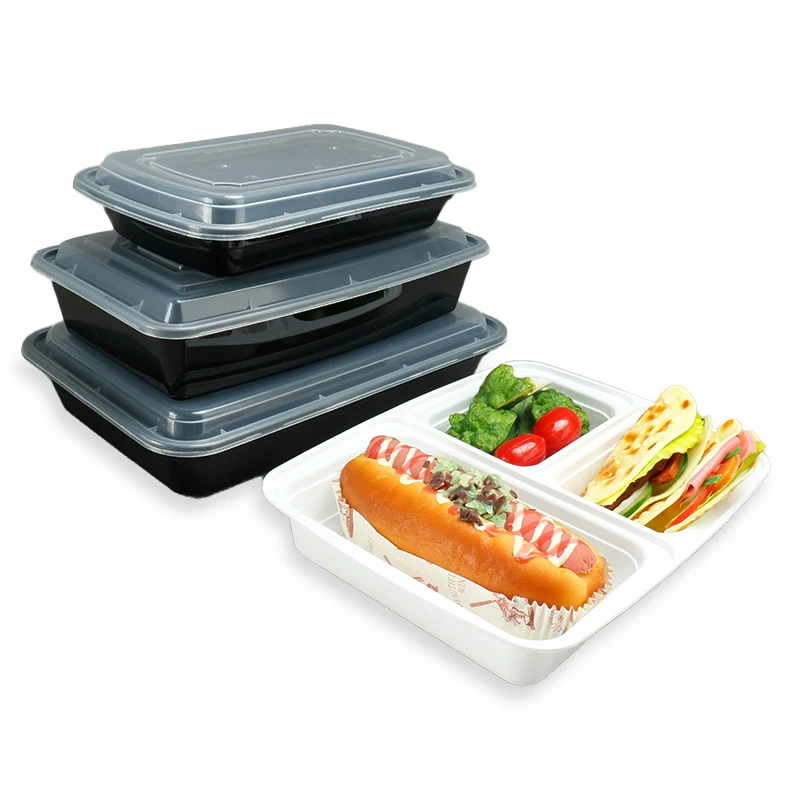 Microwave Plastic Disposable Plastic Lunch Disposable Food Containers Meal Prep Food Storage Containers With Dome Lid