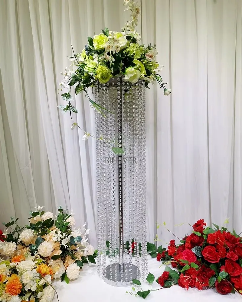 Wedding Centerpieces & Table Decorations Metal Flower Stands Backdrop Stand Display Tall Chandelier Pedestal Acrylic Pendant