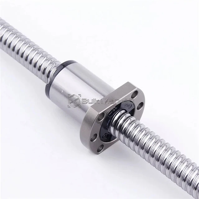 SFS1210 Ball Screw High Speed Quiet Transmission 1000~1561mm C7 Roller Ballscrew With Single Ball Nut