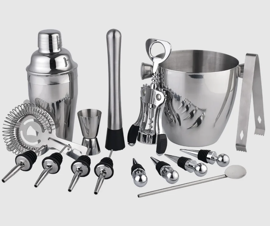 Cocktail Shaker Set Matte Black Wine Martini Drink Mixer Bartending Equipment Barware tools Bartender Kit for Home Bar