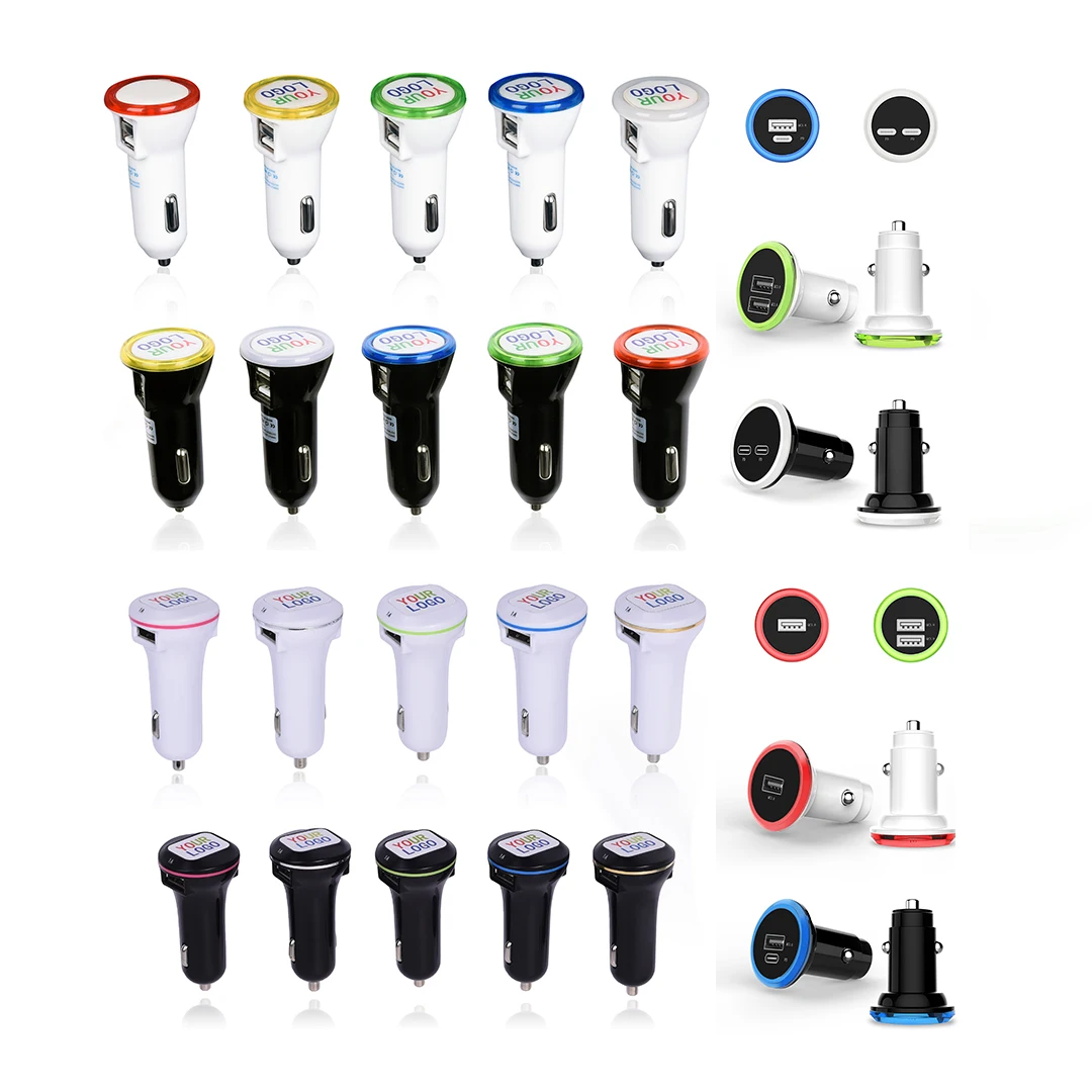 Universal 12V 24V Car Charger QC3.0 + USB Type C PD Charger with Voltmeter