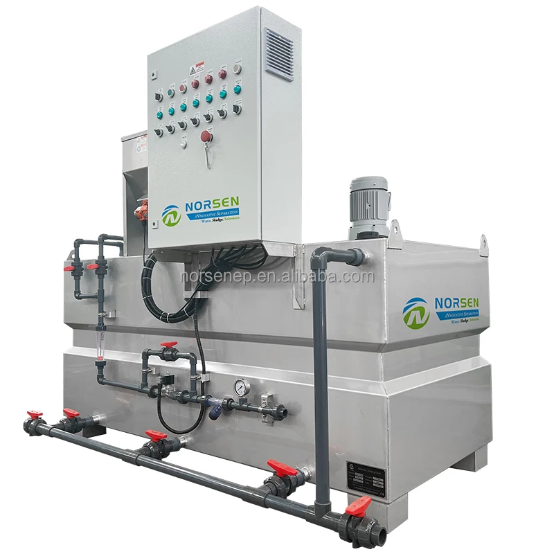 Polymer preparation unit SS304 SS316 automatic polymer dosing system chemical mixing &flocculation tank