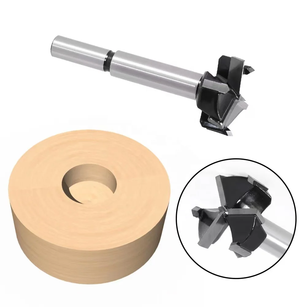 TGS 35mm 3 teeth Forstner tips Woodworking Hole Opener Hole Saw Hinge Boring Drill Bits Round Shank Carbidetipped Router Bits