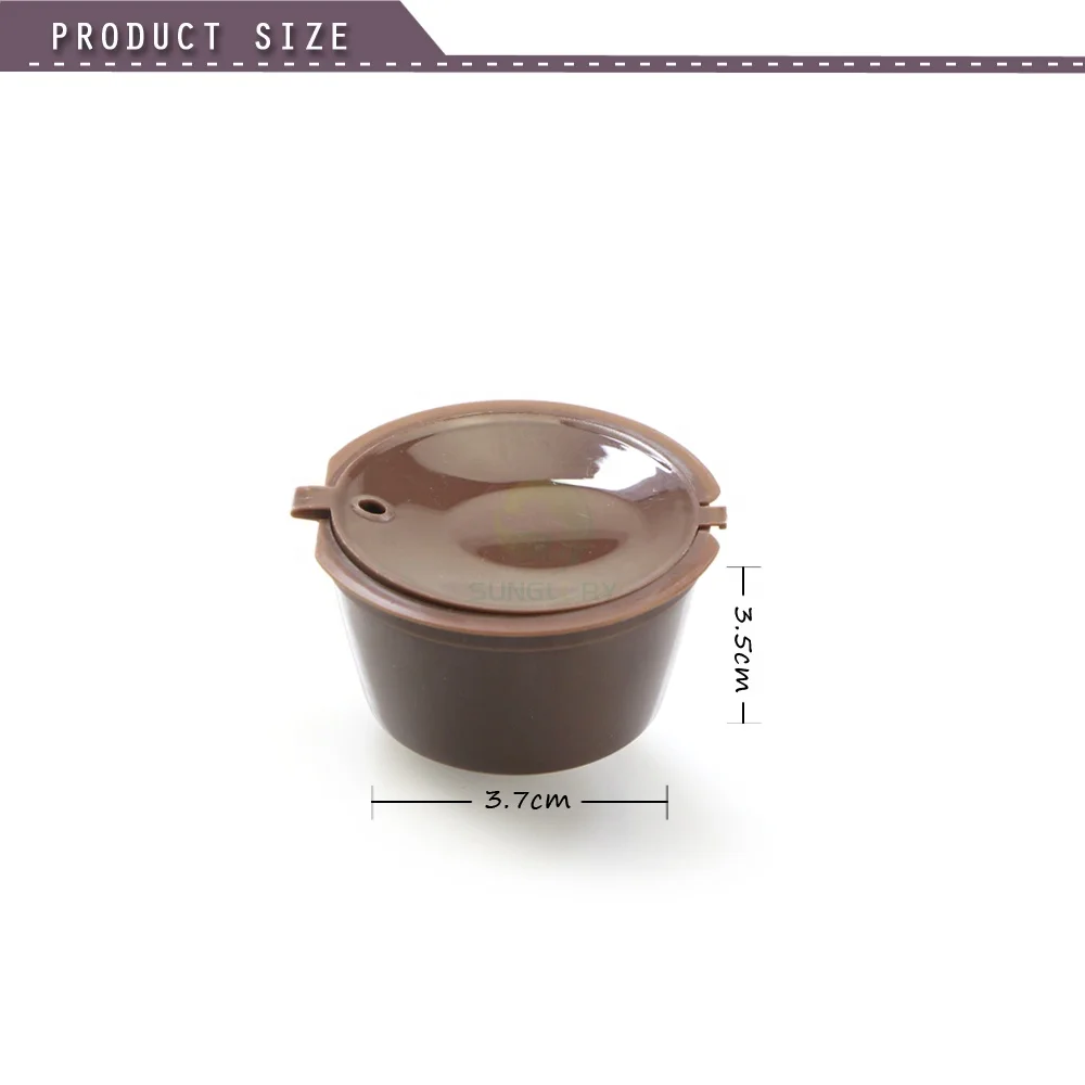 Dolce Gusto Coffee Capsule Filter 3Pcs/Lot Plastic Refillable Coffee Capsules 200 Times Reusable Compatible For Cafe Dolce Gusto