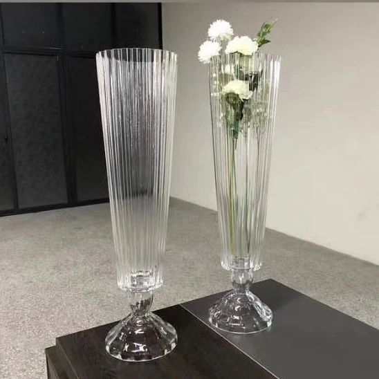 Tall Unique Glass Flower Vases For Weddings Centerpiece