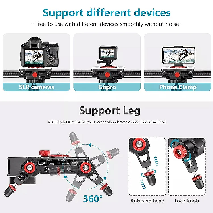 LT-Cam 100cm Electric Slider DSLR Camera Slider Shooting Stabilizer Rail For Video Photography Dolly Track Slider