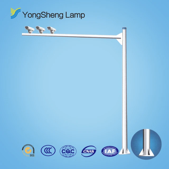 6.5 6 8 meter Galvanized HDG Telescopic Traffic Pole /traffic Signal Light Pole for Street Road