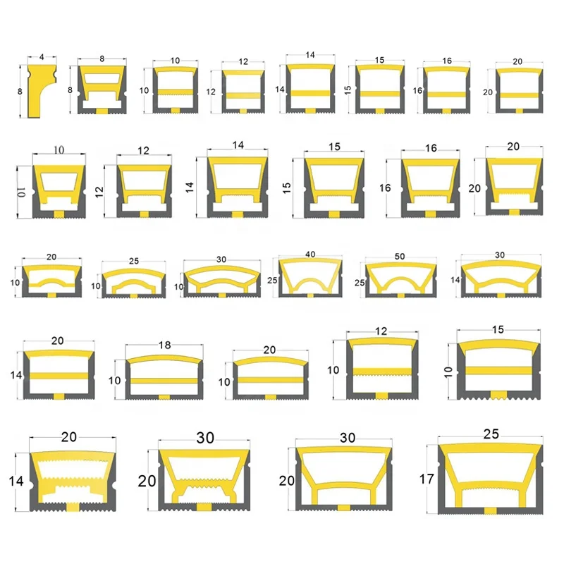 Outdoor indoor 12*12mm Black Flexible Silicone Led Neon Smart Lighting 24v 12v Rgb Led Neon Strip IP65 Silicone Light Strip