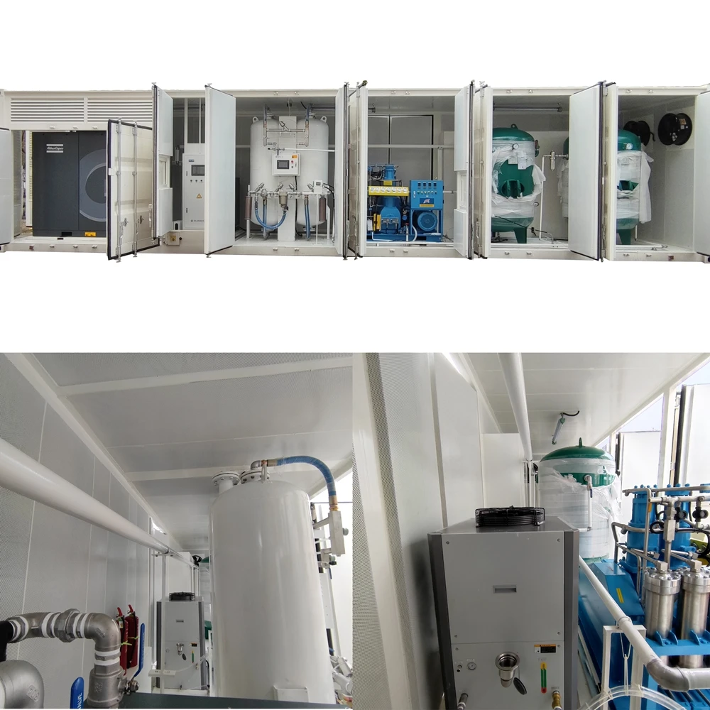 Oxygen Gas Plant Hospital Oxygen Making Machine with Cylinder Filling Plant in Container