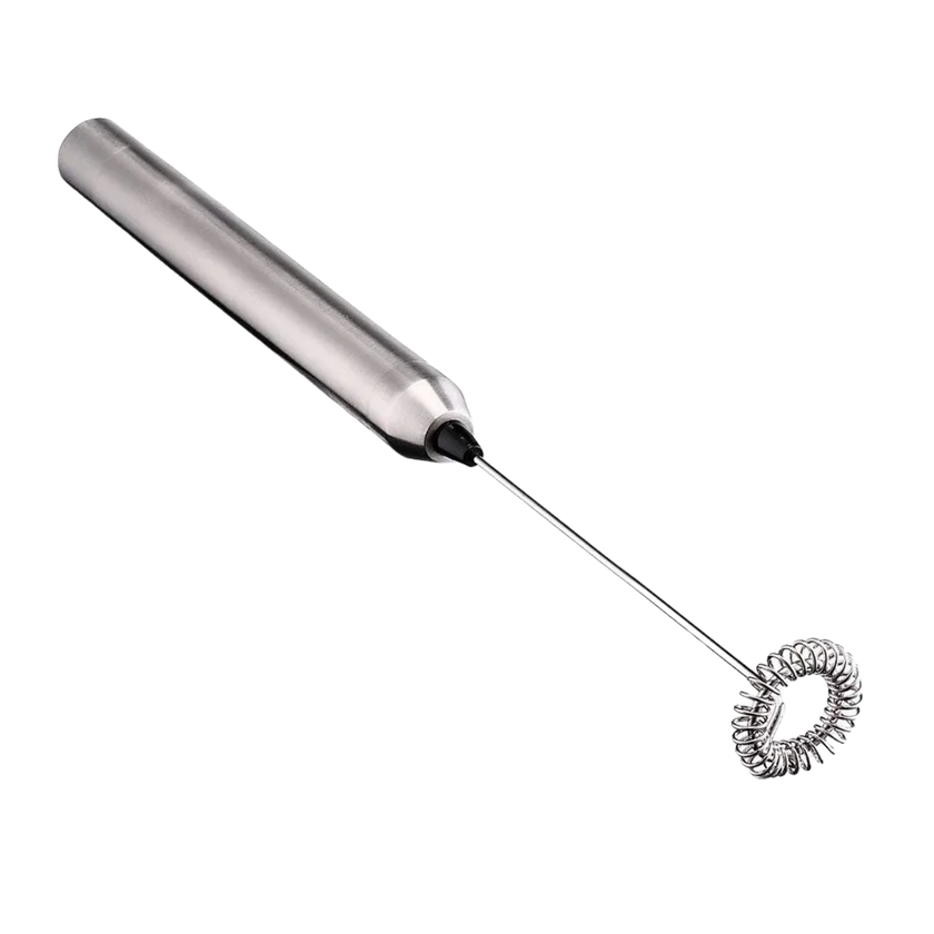 Skinny Milk Stirrer and Frother, Handheld Mini Mixer,Stainless Steel Cordless Battery Operated Electric Coffee Whisk Milk Foamer