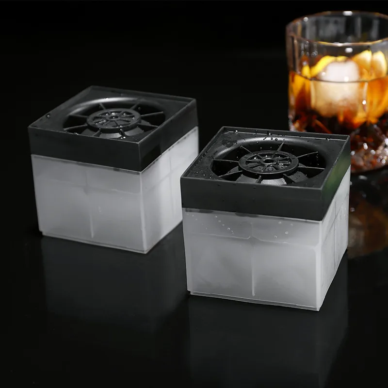 3D Large Sphere Round Clear Transparent Ice Moulds Palet Hockey Puck Maker Plastic Whisky Ice Ball Cube Tray Molds