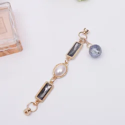 Custom fashion gemstone bead bracelet metal bracelet mobile phone case accessories shoe buckle decoration DIY