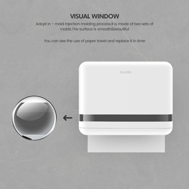 Custom Logo Service Printing Abs Wall Mounted Paper Dispenser Custom Logo Service Printing for Hotel Mall