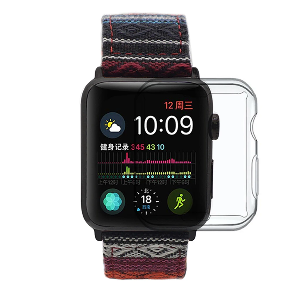 Мягкий защитный чехол из ТПУ для Apple Watch Series SE 6 5 4 3, 38 мм 40 мм 44 мм 42 мм