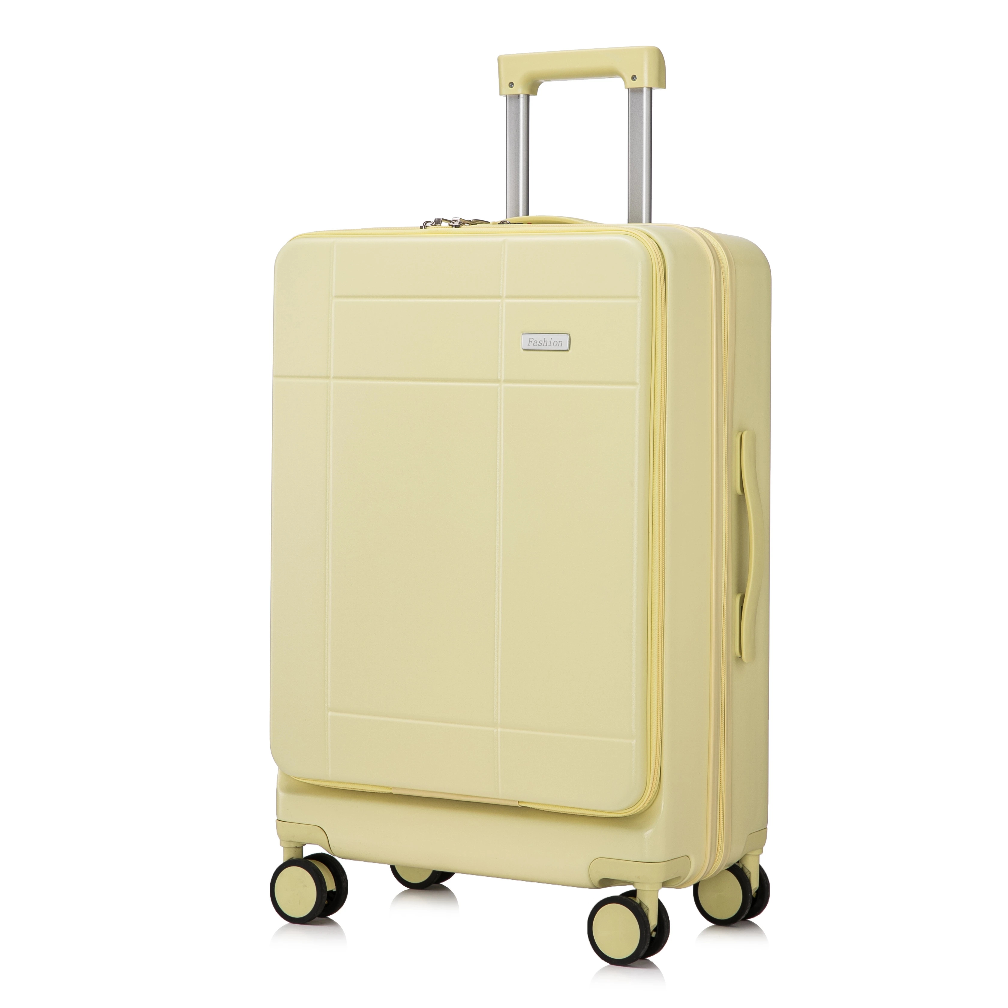 Best seller Oem custom Business carry-on aluminum frame luxury suitcase travel large capacity luggage with front laptop pocket