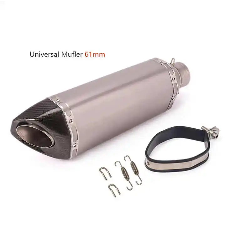 High quality 61mm titanium exhaust muffler pipe titanium tube for motorcycles