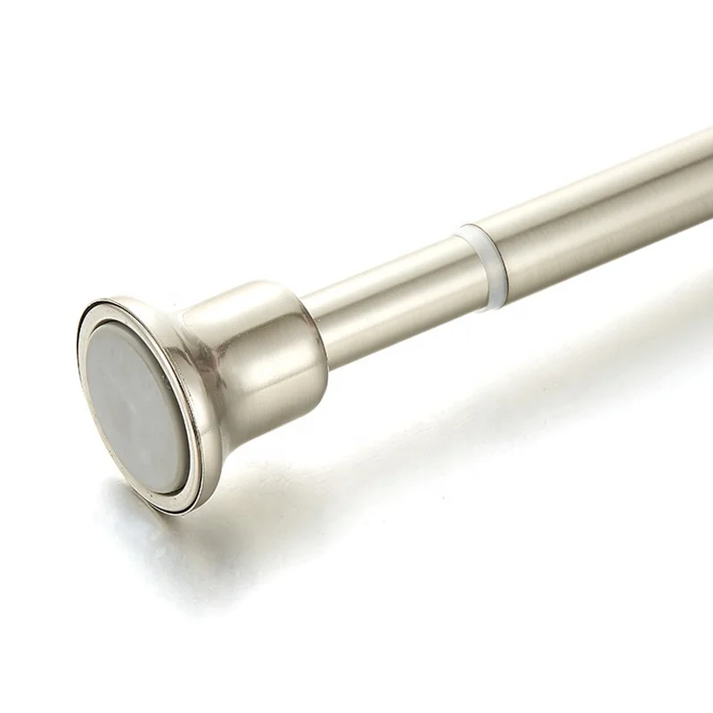 
Bell plastic finilas tension rod metal telescopic Shower Curtain Rod 
