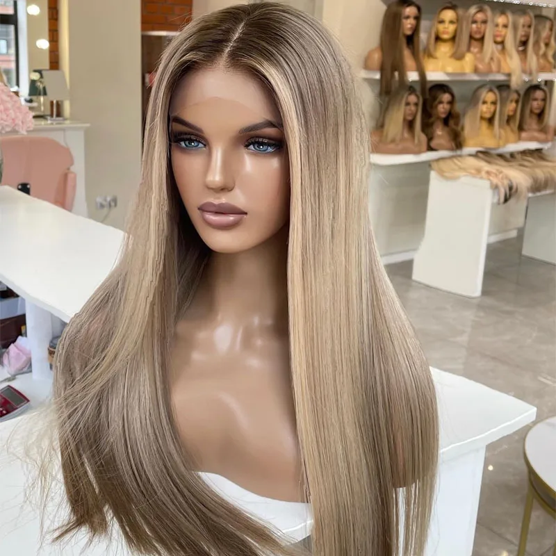 100% European Virgin Hair Jewish Wig Blonde Color Silk Base Kosher Jewish Wigs for Woman