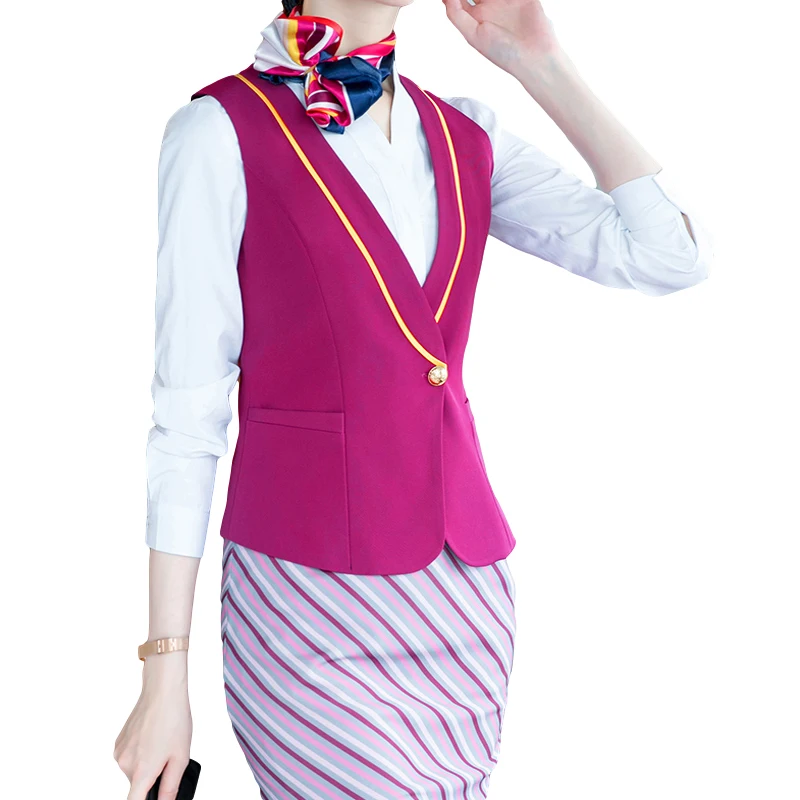 
Exotic Women Emirates Airline Uniform Sexy Singapore Aviation Uniforms for Stewardess 50 Sets Black Customized Designs 