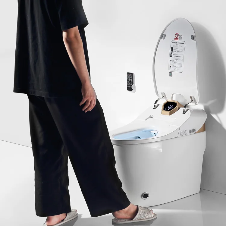 Floor mounted auto flush bathroom smart toilet seat heated electronic bidet toilet intelligent toilet