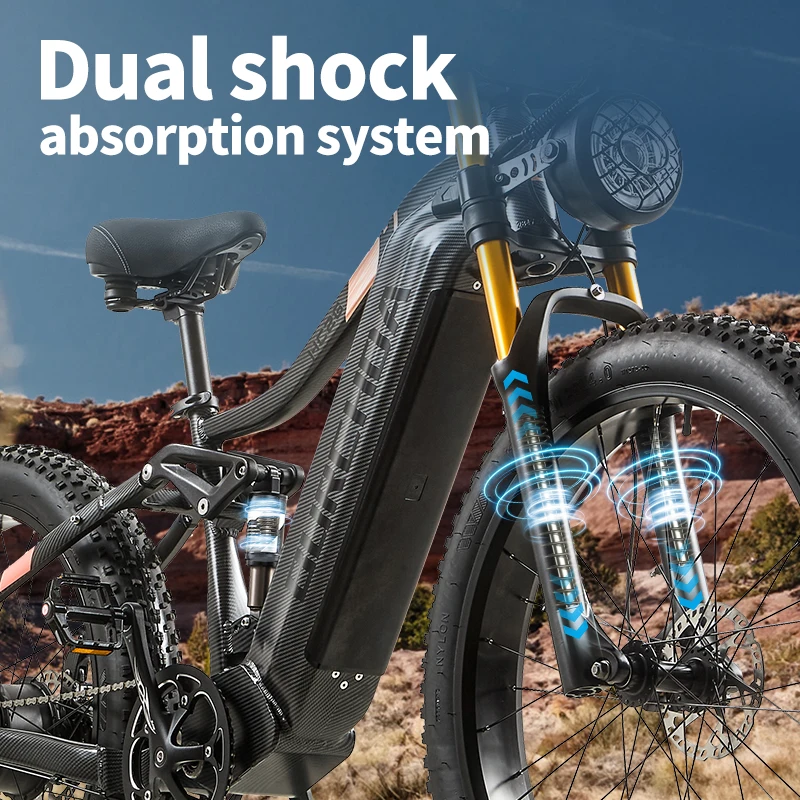 Electric MOUNTAIN Bike Burchda HC26 EU Stock Free Shipping Ultra-long Life Battery Snow Bicycle 48V30AH 1000W Motor