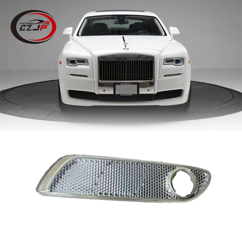 CZJF Left Right Fog Light Cover Side Mark Lamps Covers For Rolls Royce GHOST 2015 2016 2017 2nd Generation