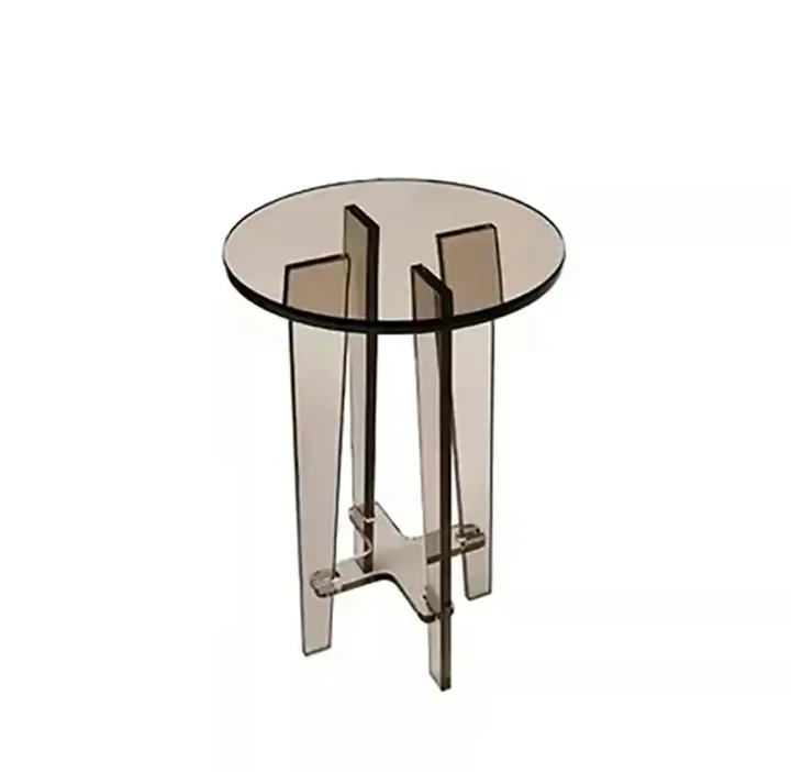 Transparent Acrylic Coffee Table Side Table Office Living Room and Bedroom Customizable white cold white home office