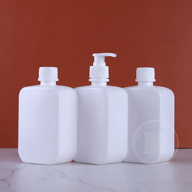 Wholesale 500ml large shampoo lotion plastic Hdpe square foam pump bottle
