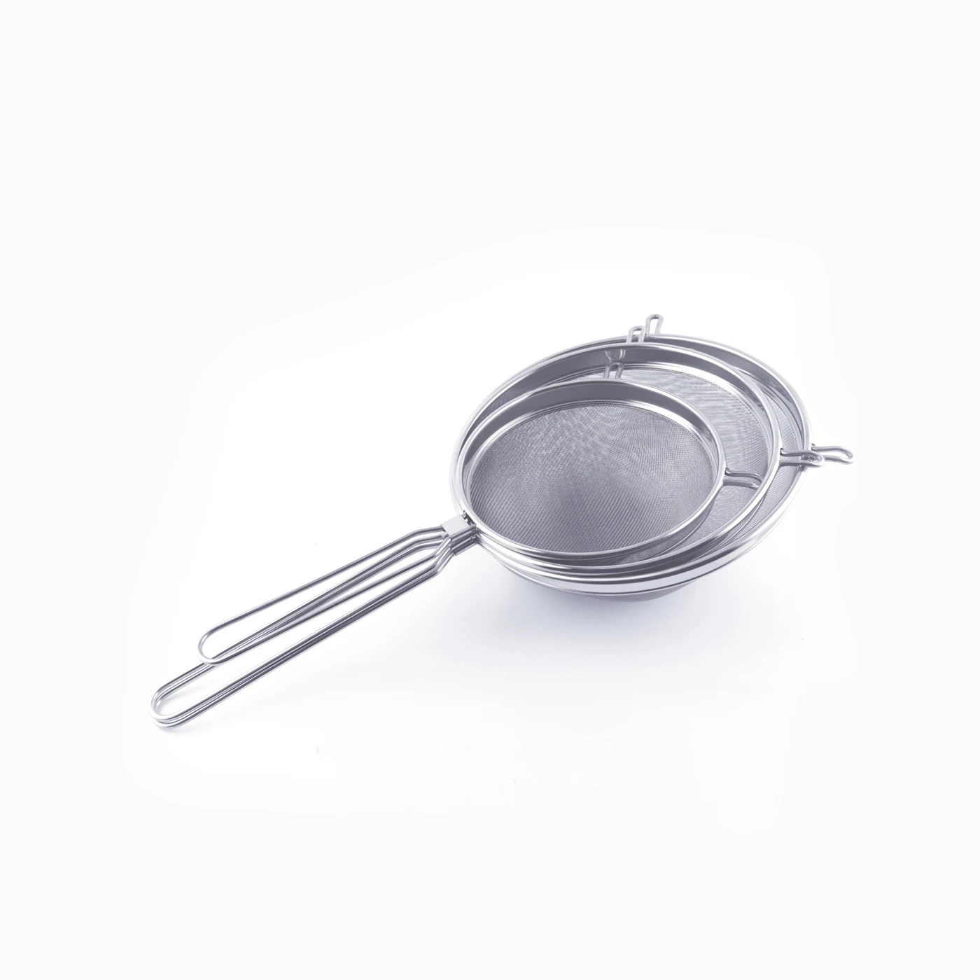 Mesh Strainers for kitchen large food strainer with handle fry oil filter tempura batter mix skimmer spoon
