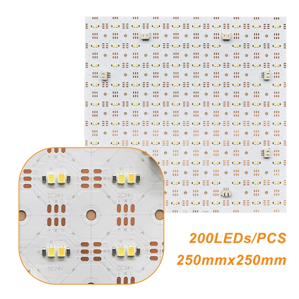 Dula color 2700+6500K flex led panel 2LED 25*25mm free cutting DC24V 200Leds led advertising sign backlight sheet