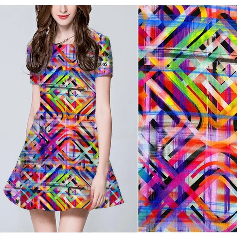 
Textile Fabric No MOQ Design Hot Selling Soft Hand Feel 30*68 Satin Woven Dress100%Rayon Custom Print Dress Blouse Fabric 