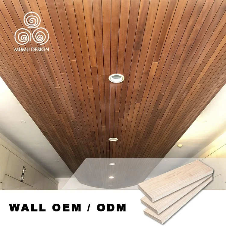 MUMU Feature Wood Pattern Curved Decorative Restaurant  Bedroom House Restaurant Indoor Villa Ceiling