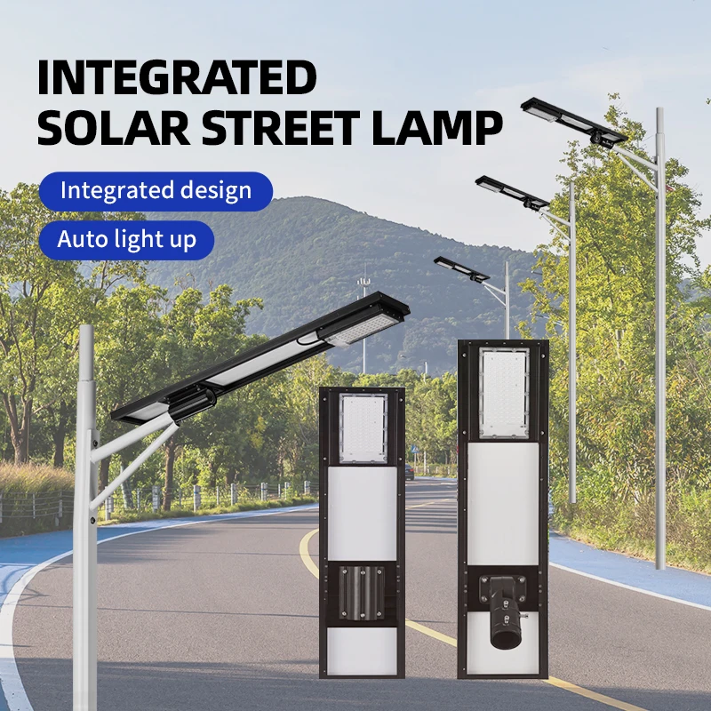 Light Sensor IP65 Outdoor Garden Light Waterproof  60W 120W 180W  integrated All in One Solar LED Street Lamp Energy autonomy