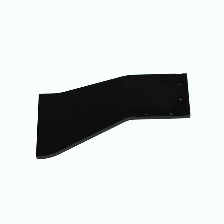 Manufacturers wholesale turning precision parts black anodized aluminum panel with bolt holes cnc machining services