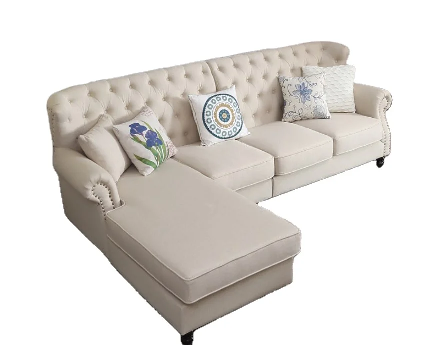 Modern simplicity nature sectional full sofa for living room