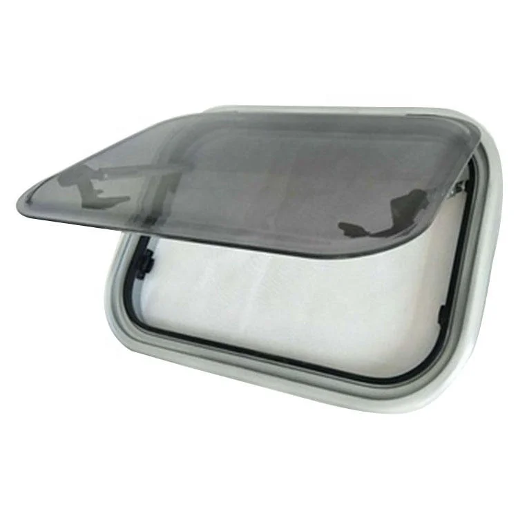 Caravan parts Double glazed layer acrylic RV Caravan Motorhome Camper Push Out Window with flyscreen and blind