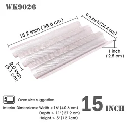 high quality champagne gold heat-resistant baguette tray,french bread pan